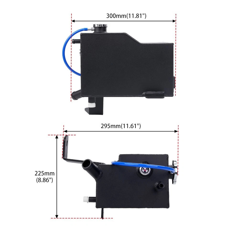 Aluminum Coolant Overflow Reservoir Tank w/ Cap Sensor for GMC Chevy Silverado