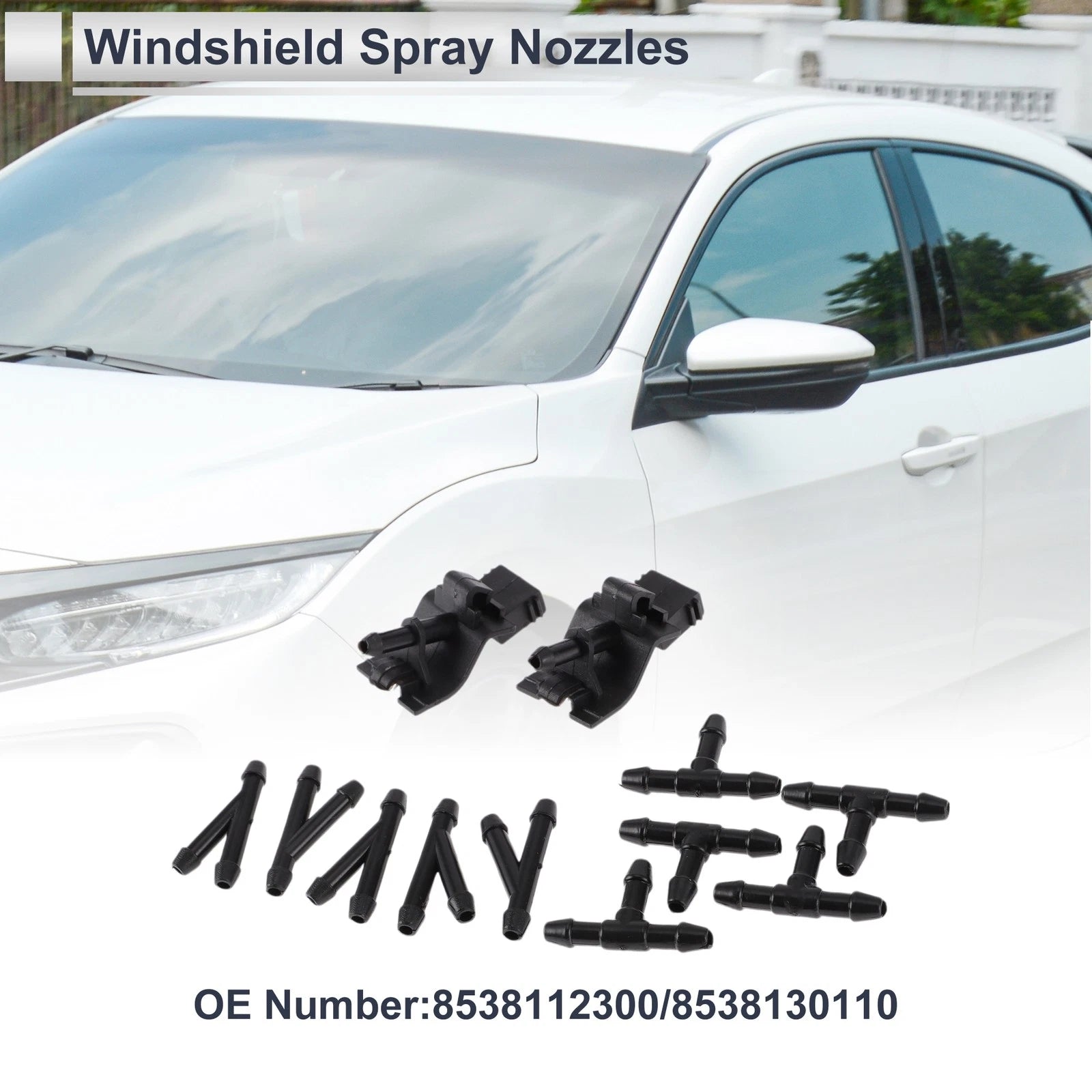 Washer Nozzle Set of 5 w/ Hose Connector for Toyota  No. 8538112300