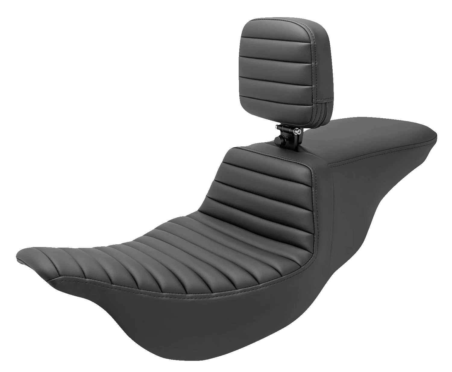 SADDLEMEN Tour Step-Up Seat for Harley FL (2008–2024) - Tuck-n-Roll, Rider Backrest