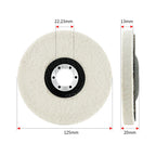 125mm Wool Buffing Wheel for Polishing Stainless Steel Copper Aluminum Brass