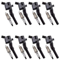 Set of 8 Ignition Coils + 8 Iridium Spark Plugs for Ford F150 Expedition (1997–2023)