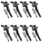 Set of 8 Ignition Coils + 8 Iridium Spark Plugs for Ford F150 Expedition (1997–2023)