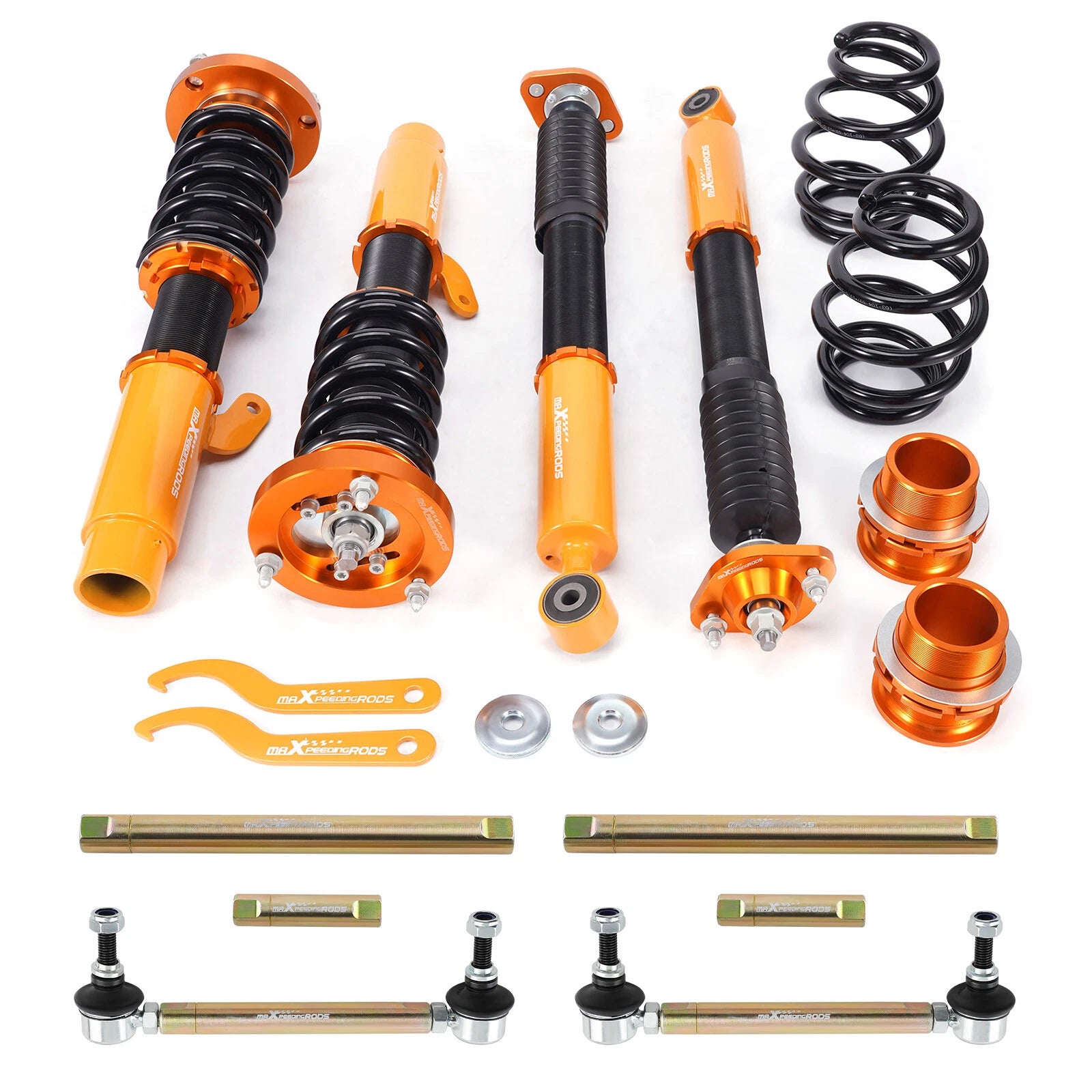 Coilovers Lowering Kit + Sway Bar Links for BMW E46 320i 325i (2001–2005)