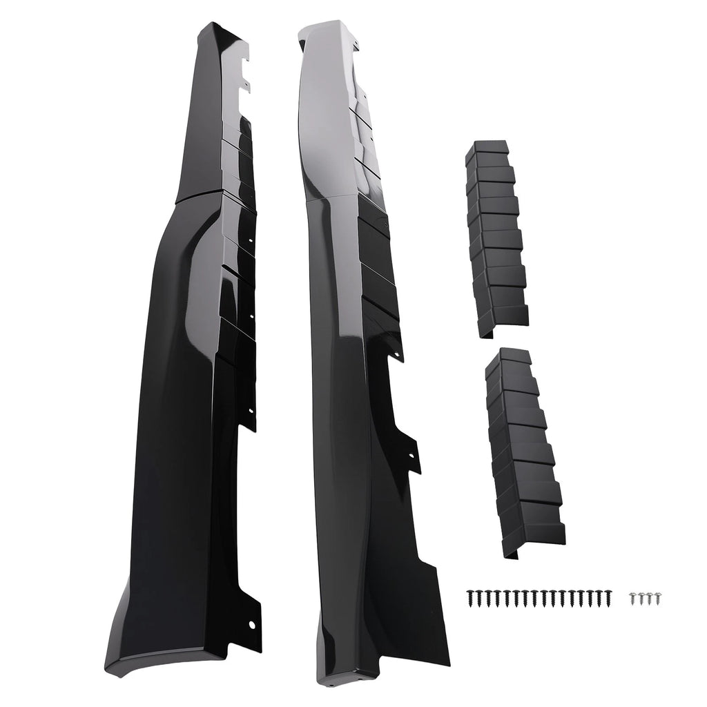 2PC Black PP Side Skirt Rocker for Chevrolet Camaro RS SS (2016–2022) ZL1 Style