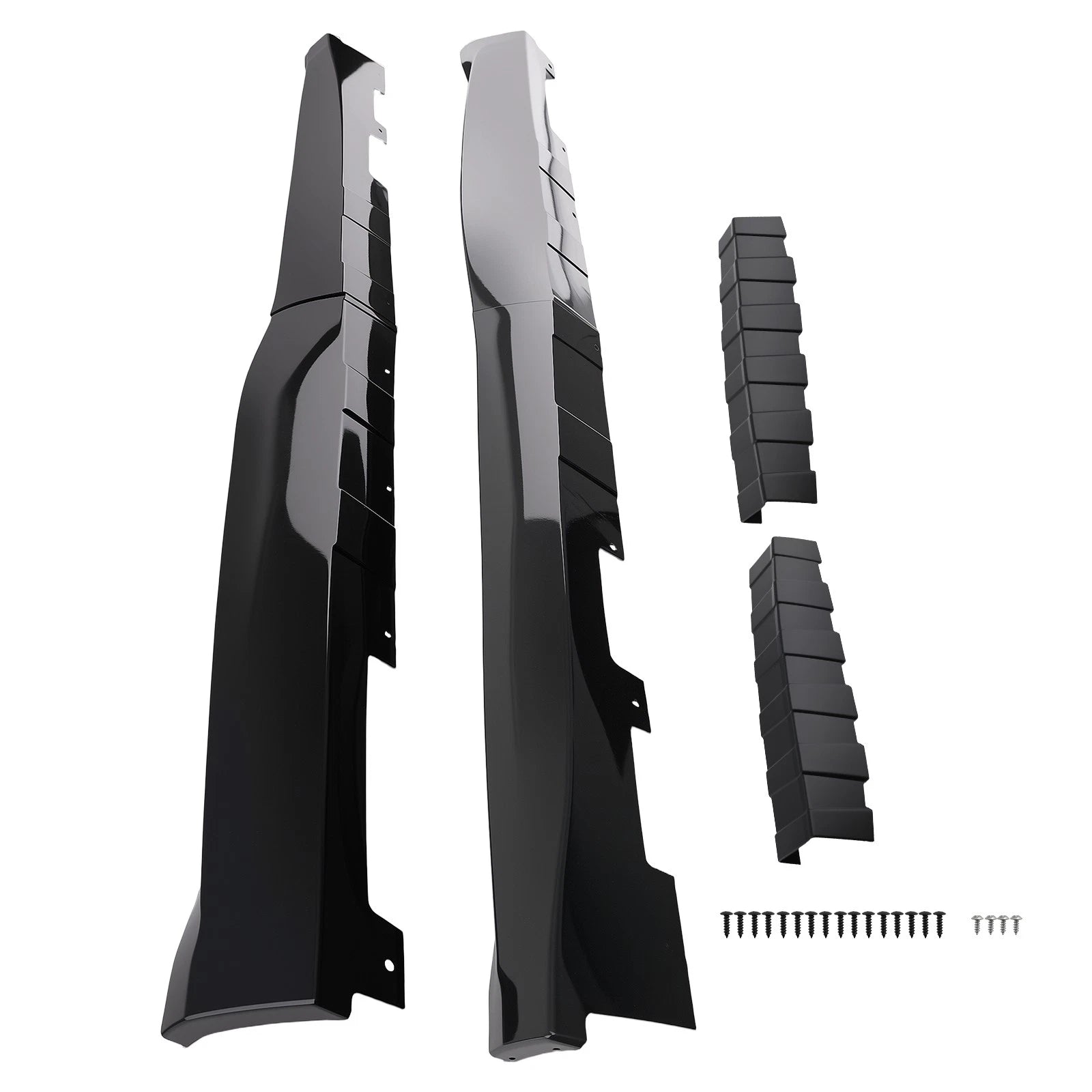 2PC Black PP Side Skirt Rocker for Chevrolet Camaro RS SS (2016–2022) ZL1 Style