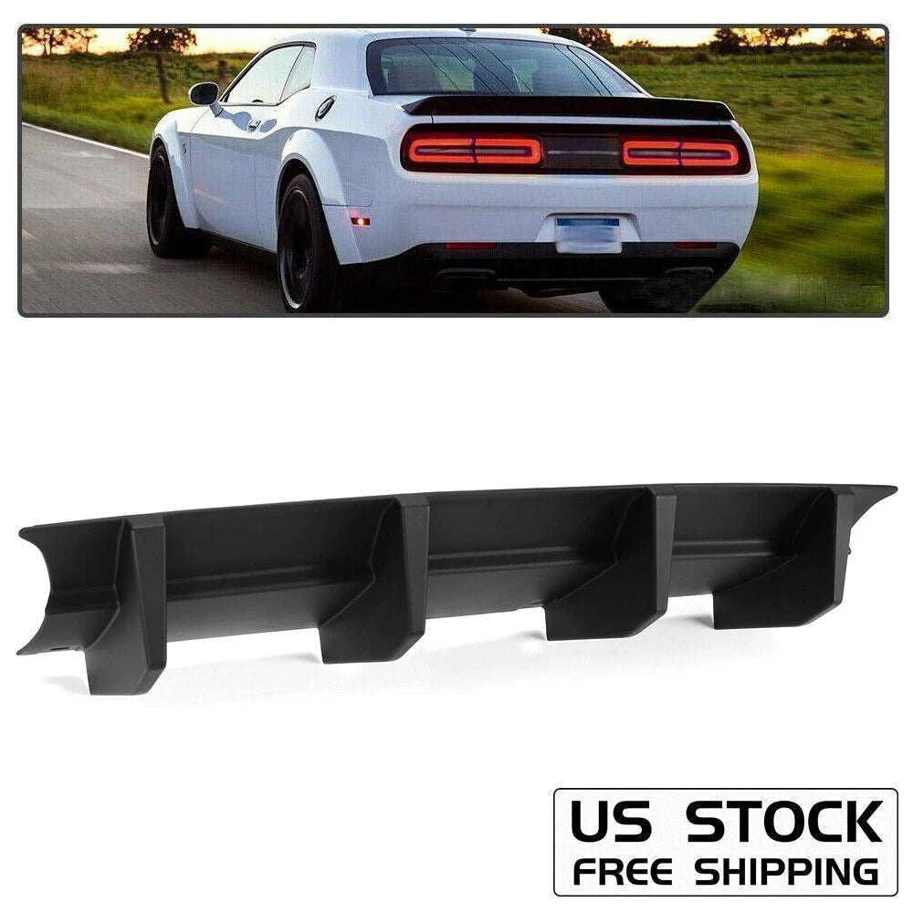 Rear Bumper Diffuser for Dodge Challenger GT SXT (2015–2023) Matte Black