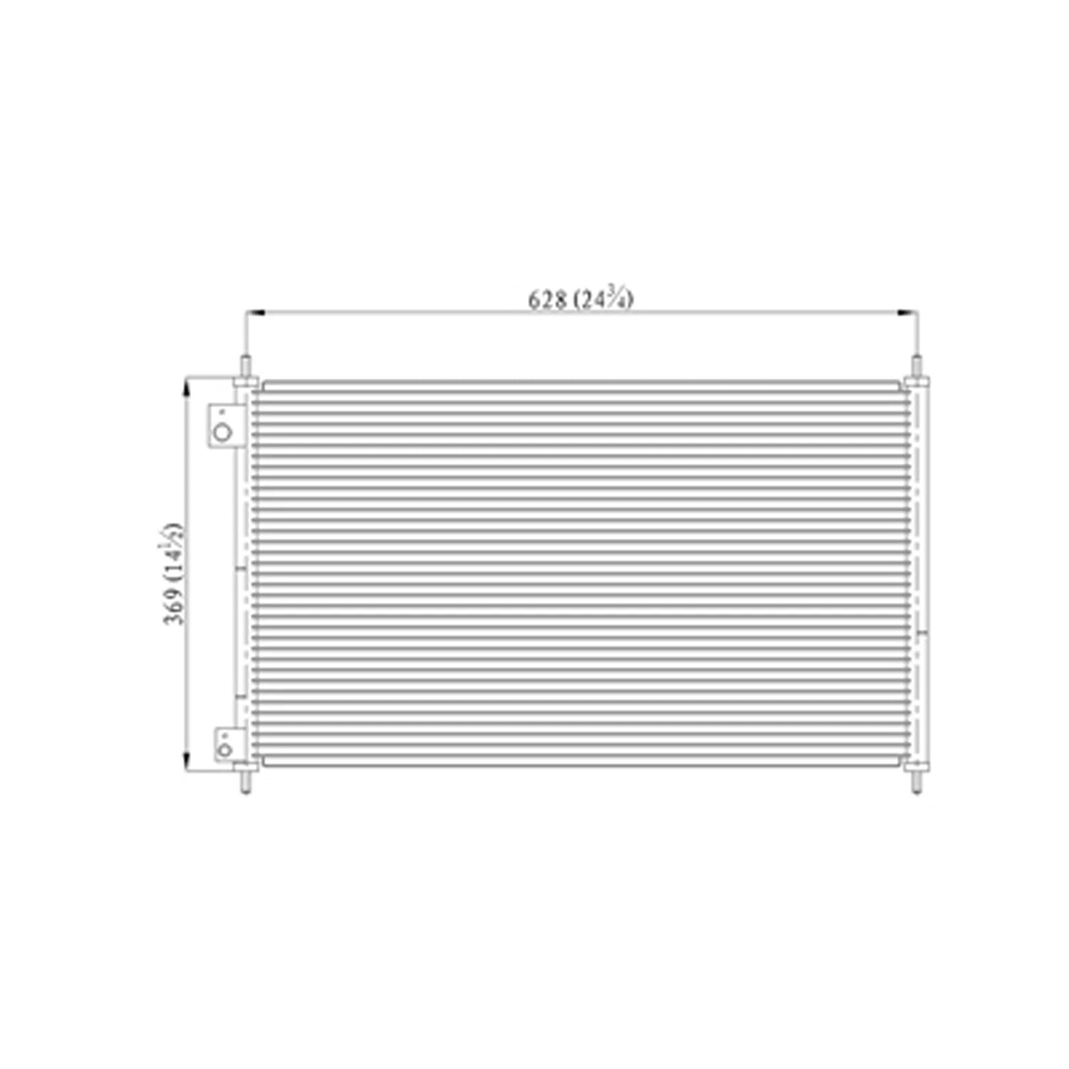 Replacement A/C Condenser Stock Repair Part - CND40132 (See compatibility Chart)