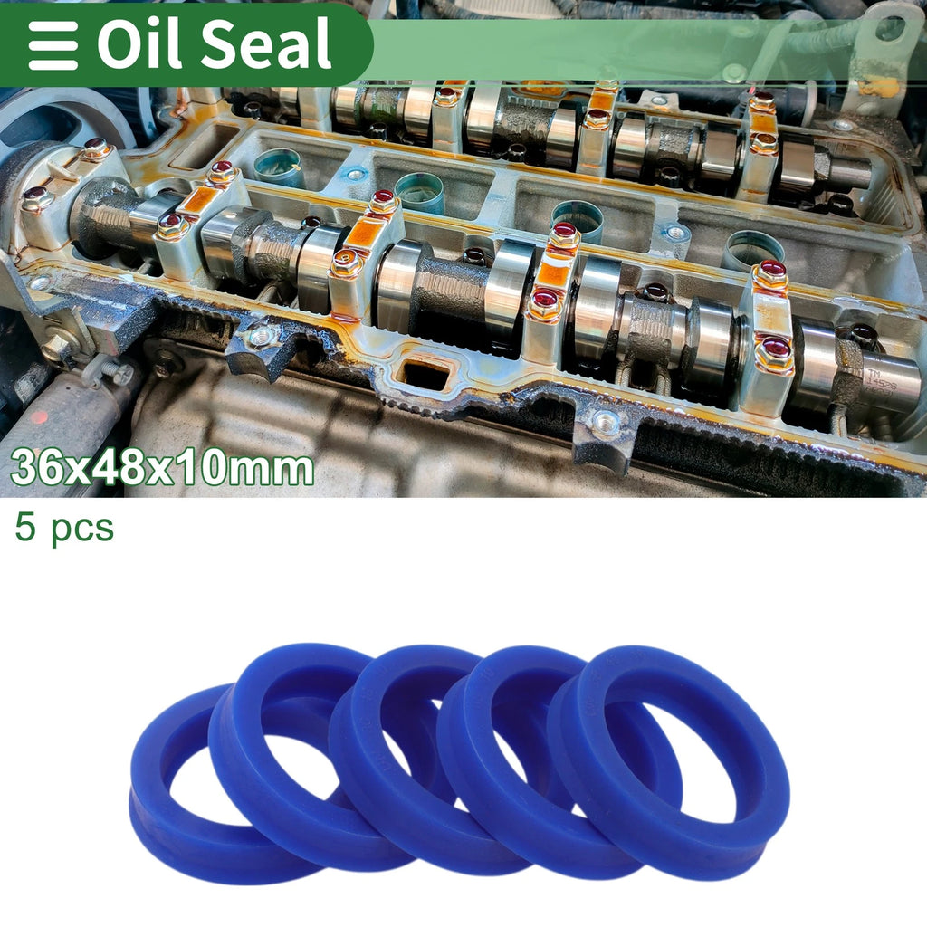 Set of 5 Oil Seal Rotary Shaft Seal 36x48x10mm High Pressure TPU