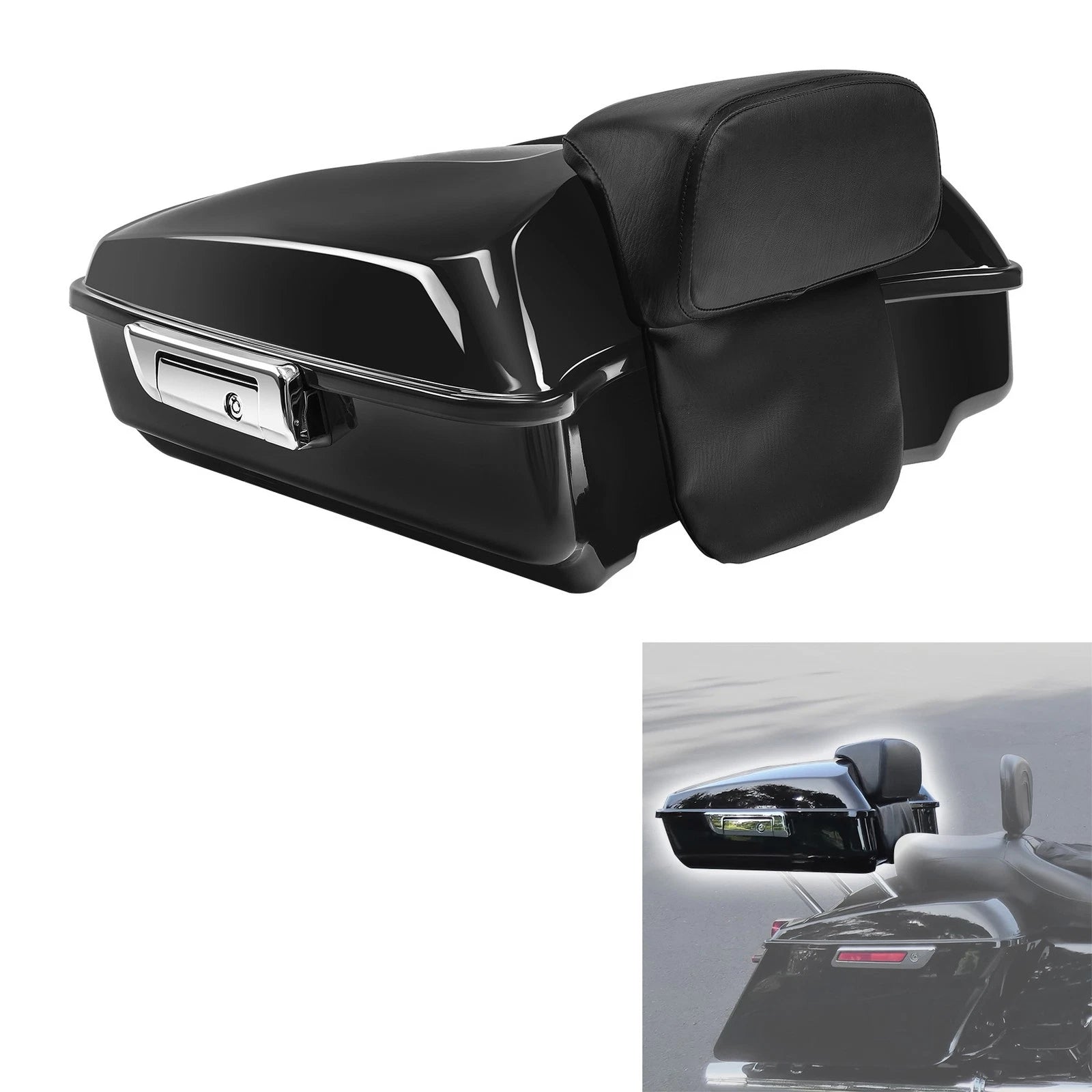 Chopped Trunk with Backrest Pad for Harley-Davidson Touring Glide (2014–2025)