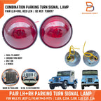 Red Lens Turn Signal Parking Light for Willys Jeep CJ (1945-1975)