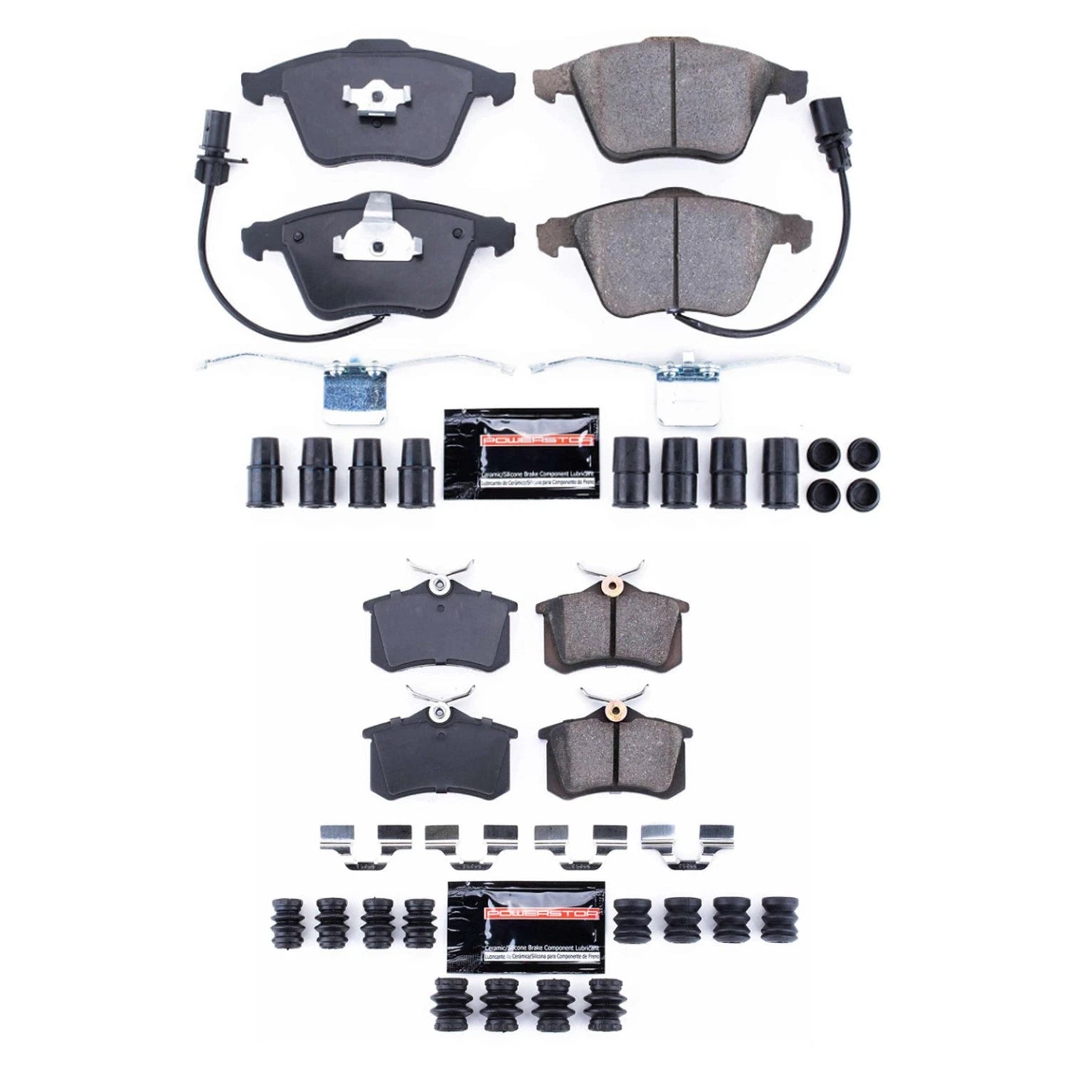 PowerStop Z23 Carbon-Fiber Ceramic Disc Brake Pads Kit for Audi A6 (2012–2018)