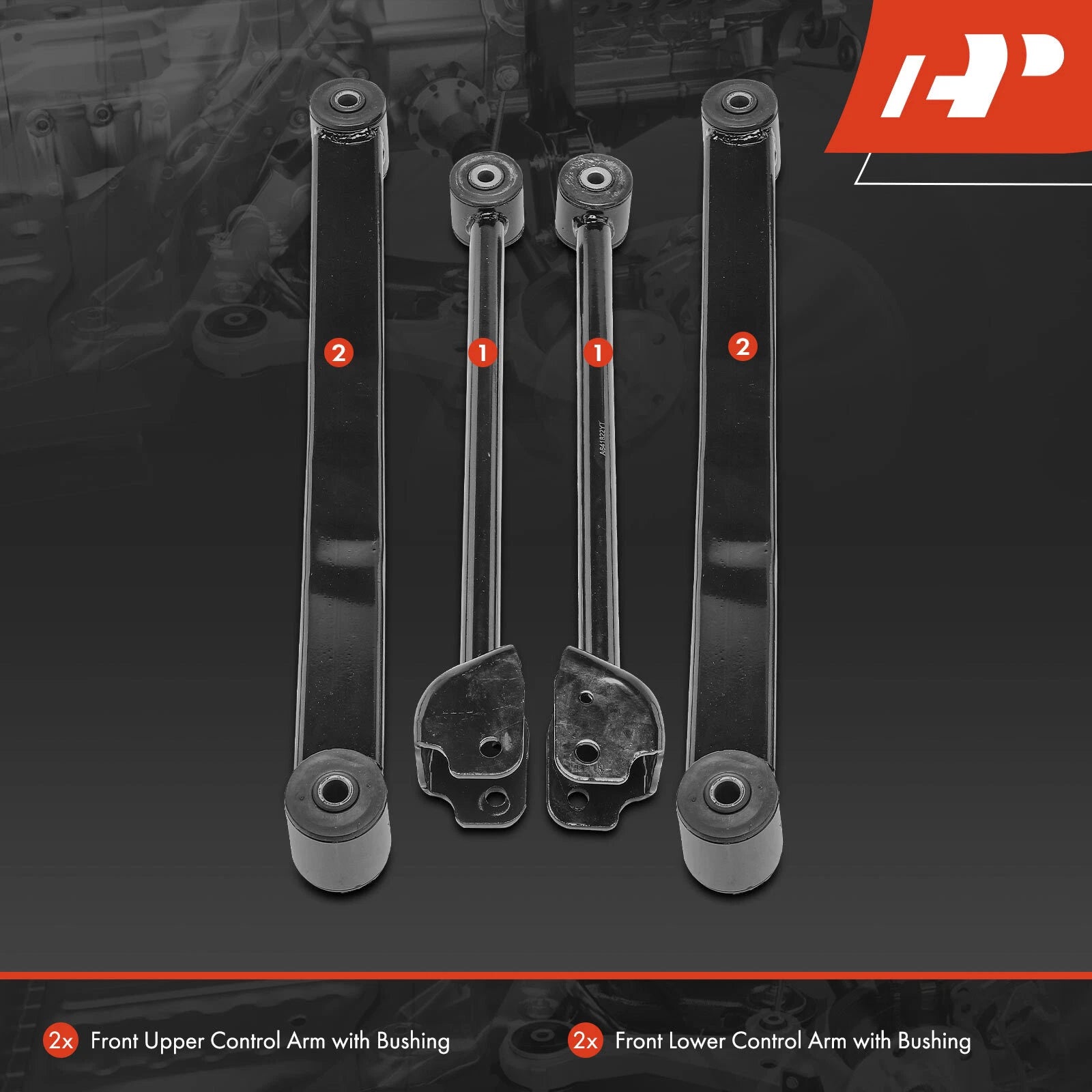 Set of 4 Control Arms for Jeep Wrangler JK (2007–2018)