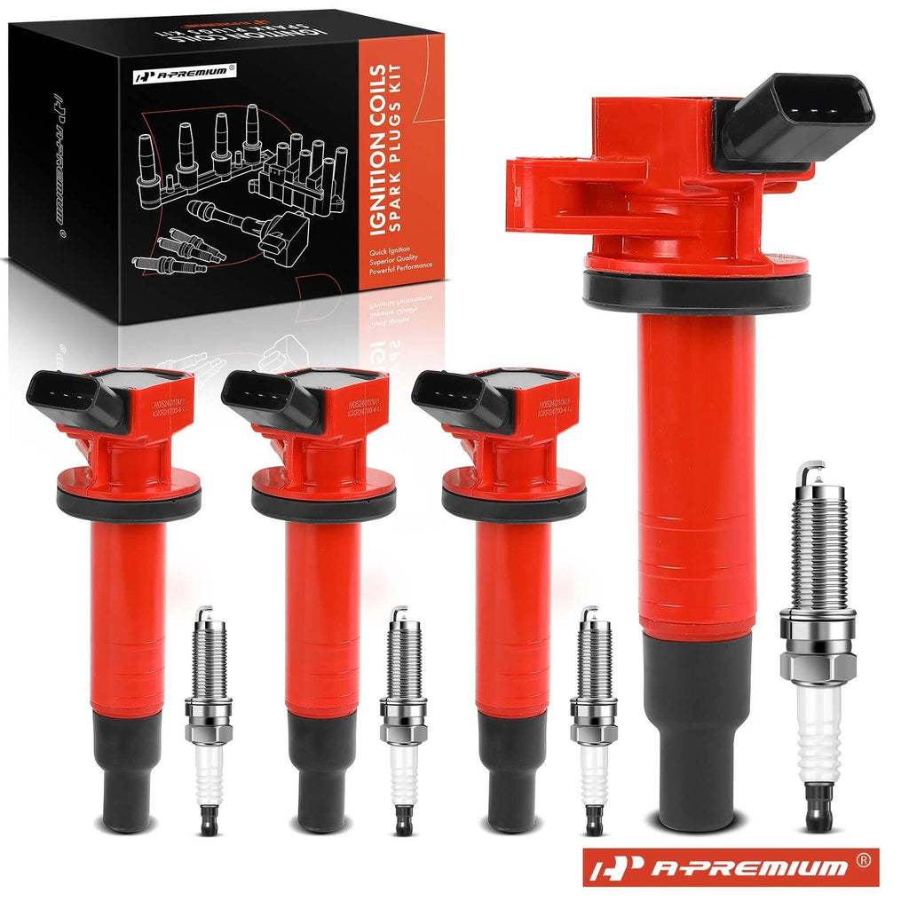 4x Ignition Coil & 4x Iridium Spark Plug for Toyota Corolla 2003-2008