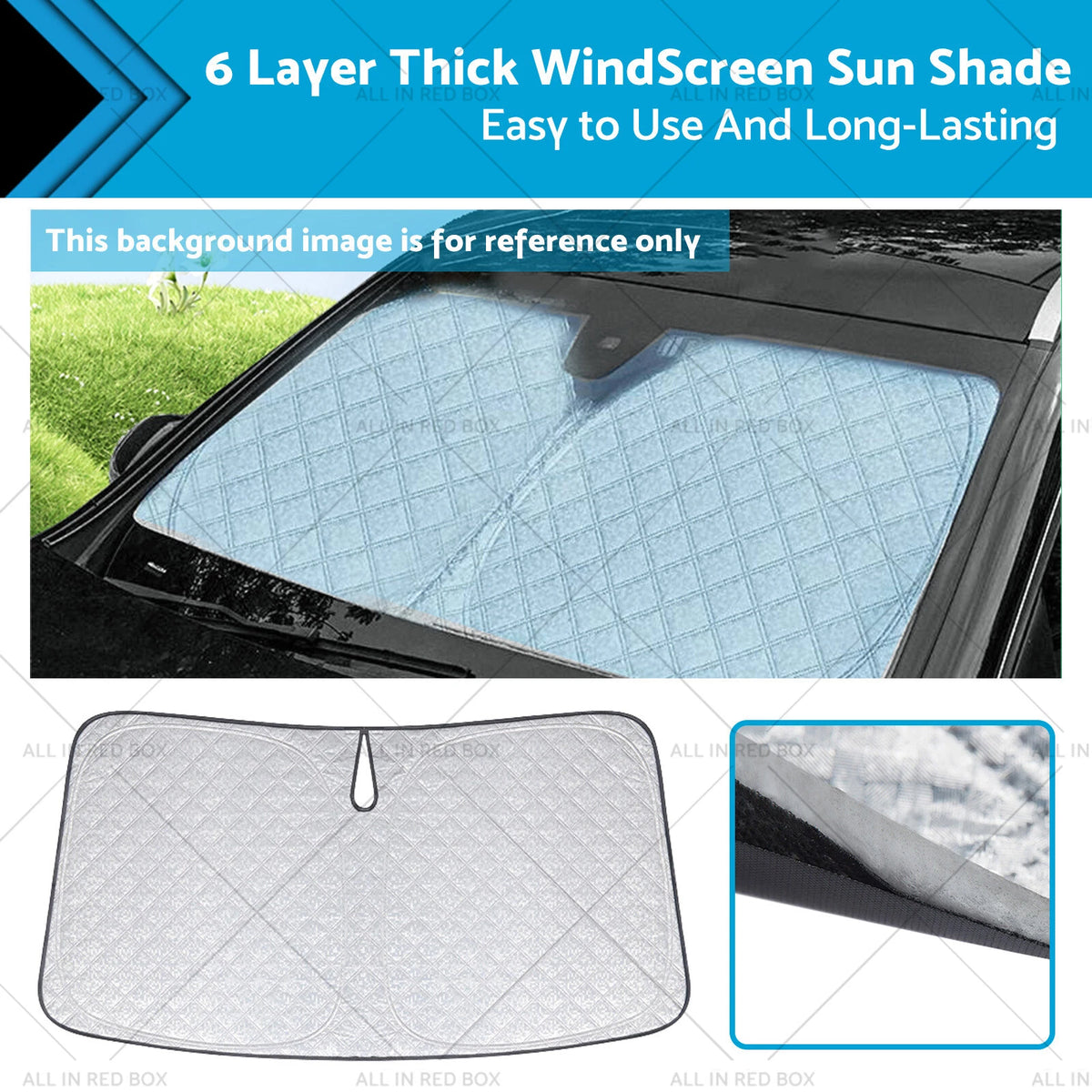 6 Layer Thick WindScreen Sun Shade for VW T-Roc (2020–2024) UV Protection