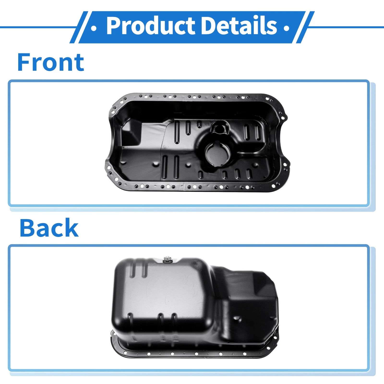 1 Pc Engine Oil Pan No.11200PLC000 for Honda Civic (2001–2005) Iron Black