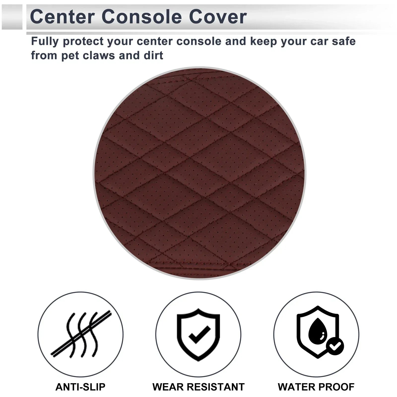 Center Console Cover for BMW 1 Series (2012-2018) Wine Red