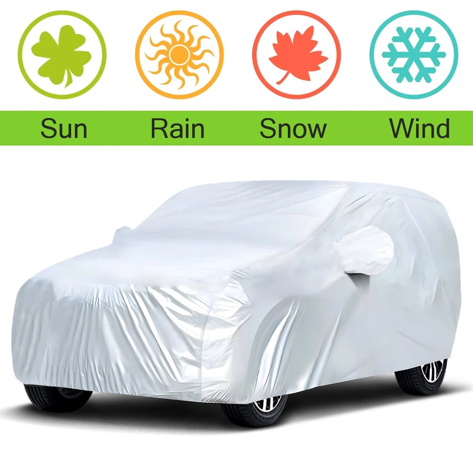 Universal Full SUV Car Cover Waterproof Breathable UV Rain Dust Resistant