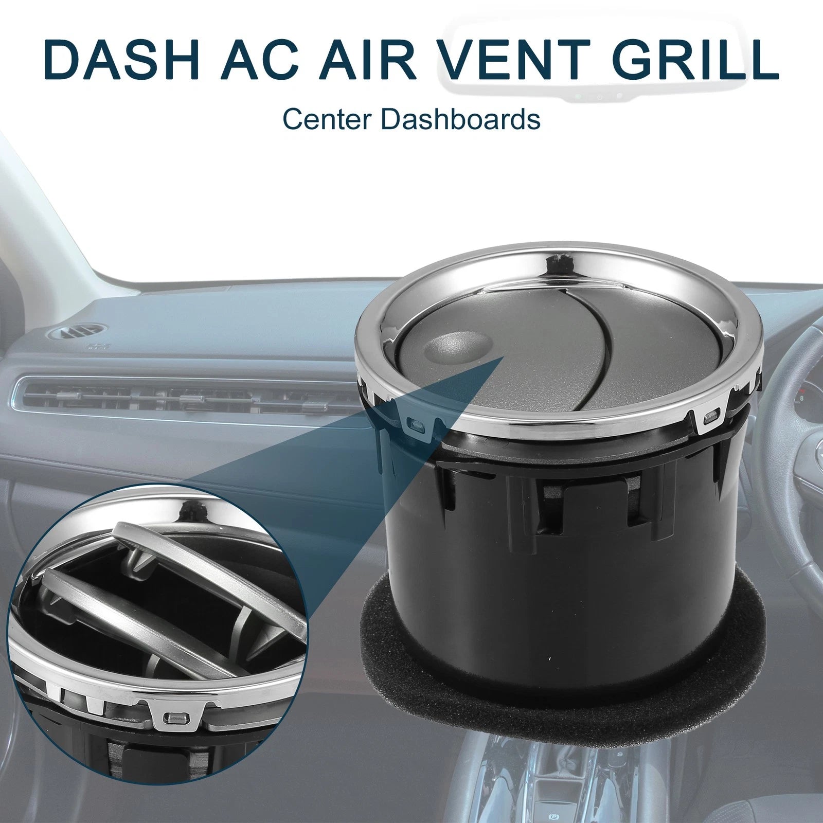 Air Vent Panel for Ford F150 (2004–2008) Air Conditioning Grille Silver Tone