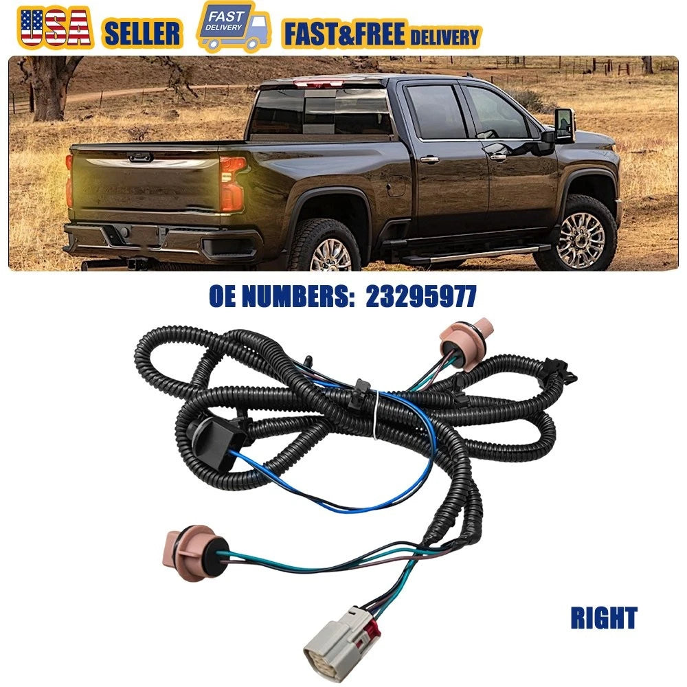 Right Tail Light Wire Socket Harness for Silverado Sierra 1500 2500HD (EXV)