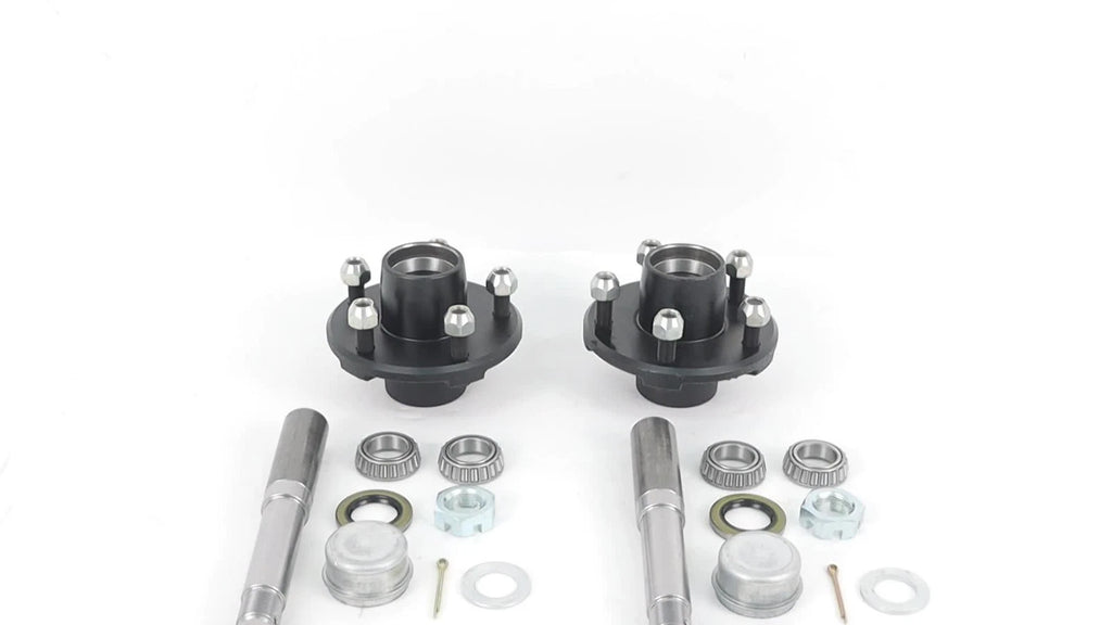 Set of 2 Straight Spindles for 5 Bolt Hub (4.5 Inch Circle)