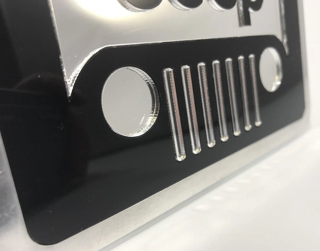 Tow Hitch Cover Replacement for Jeep Wrangler JL with Black Grill Emblem (2018–2024)
