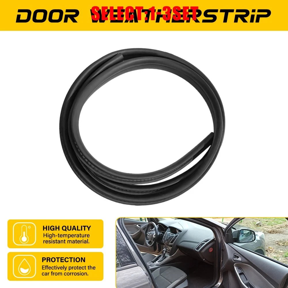 Set of 2 Front Door Weatherstrip Rubber Seals for Ford Focus (2012–2018)