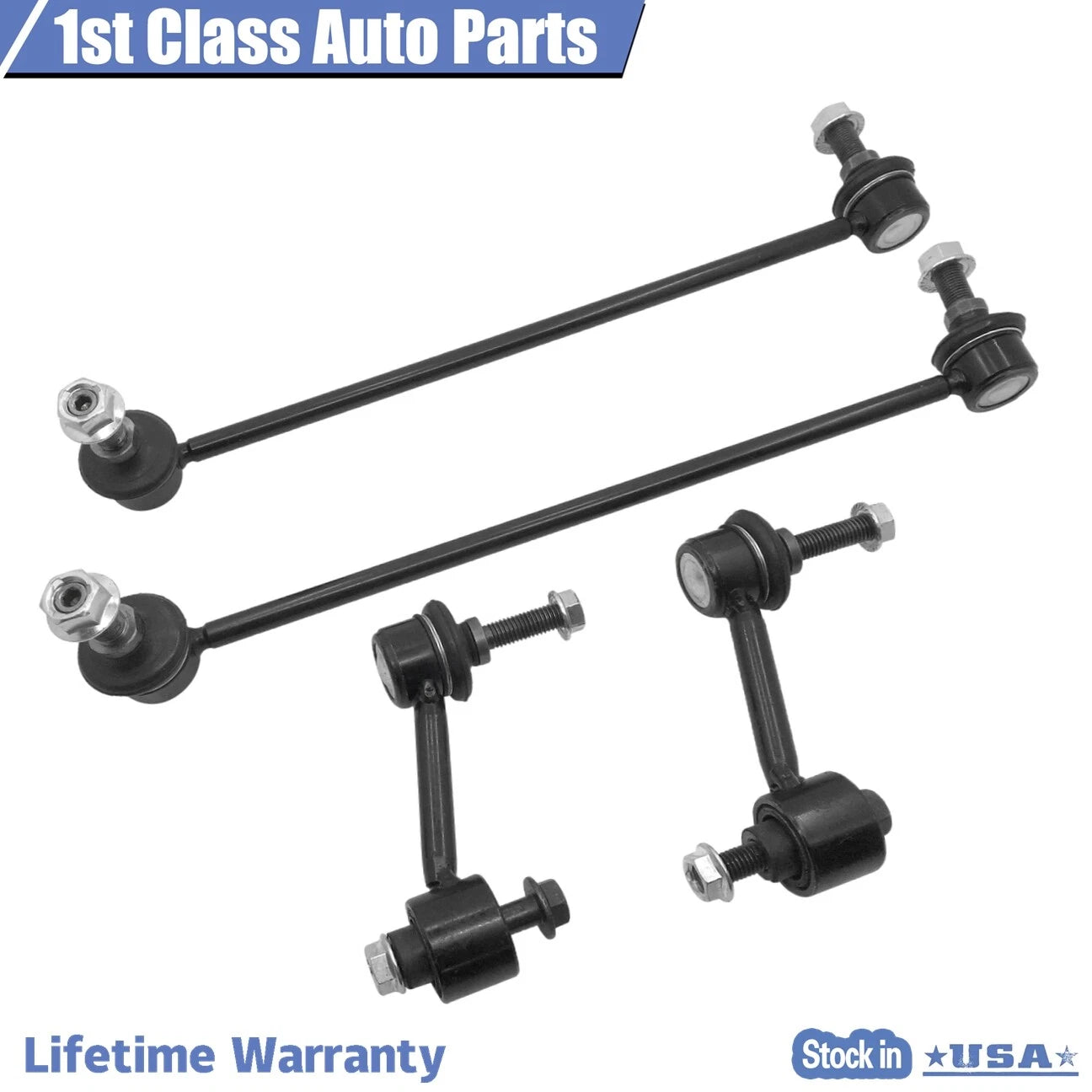 Set of 4 Front Suspension Rear Sway Bar Links for Audi A3 Quattro (2006–2014)