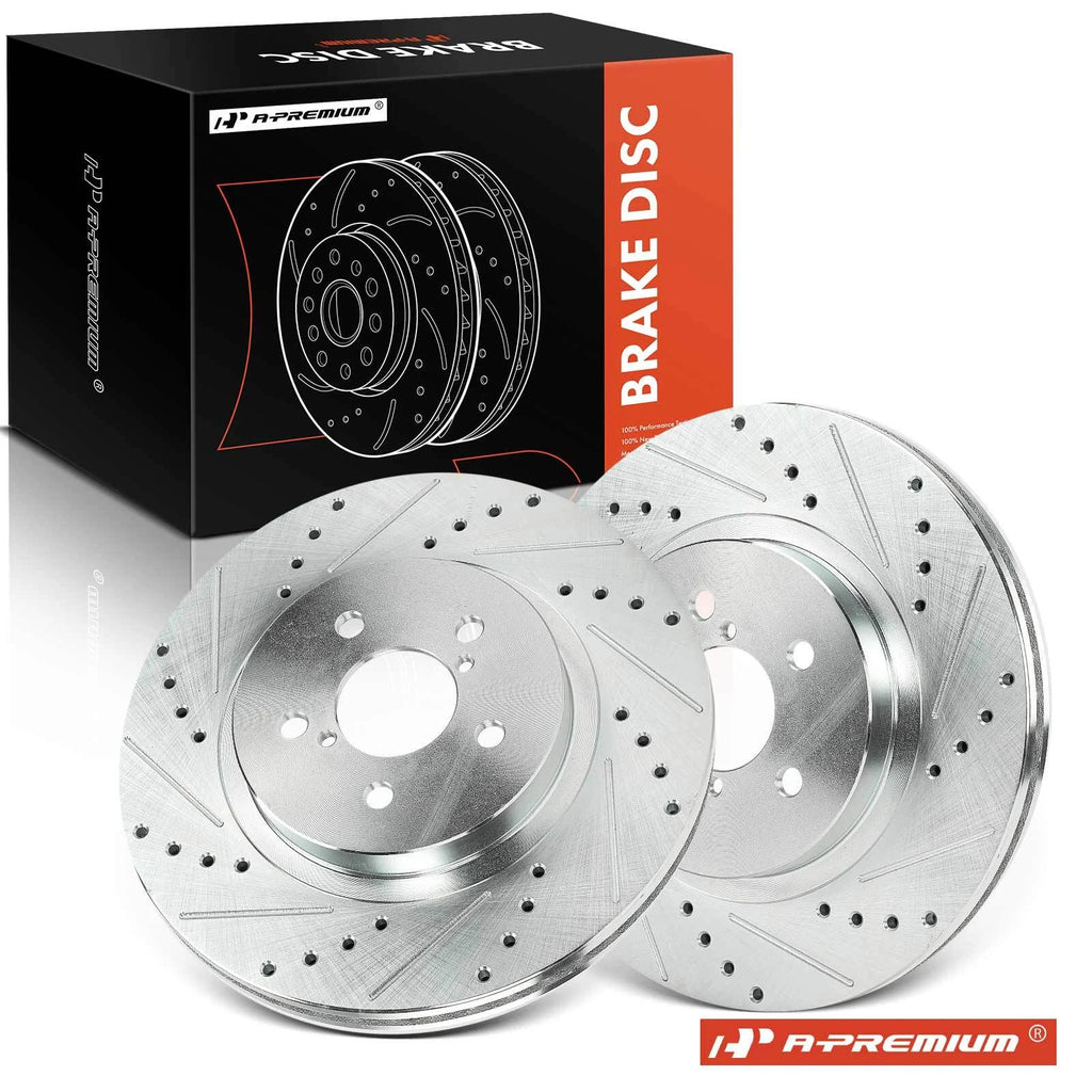 Front Side Drilled Brake Rotors for Subaru Impreza, Crosstrek (2017–2023)