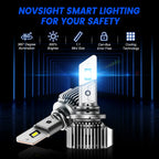 2X NOVSIGHT 9005 HB3 LED Headlight Bulbs 20000LM 6500K High Beam