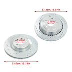 Set of 4 Drilled Brake Rotors & Ceramic Pads for Mercedes-Benz GL450 (2007–2012)