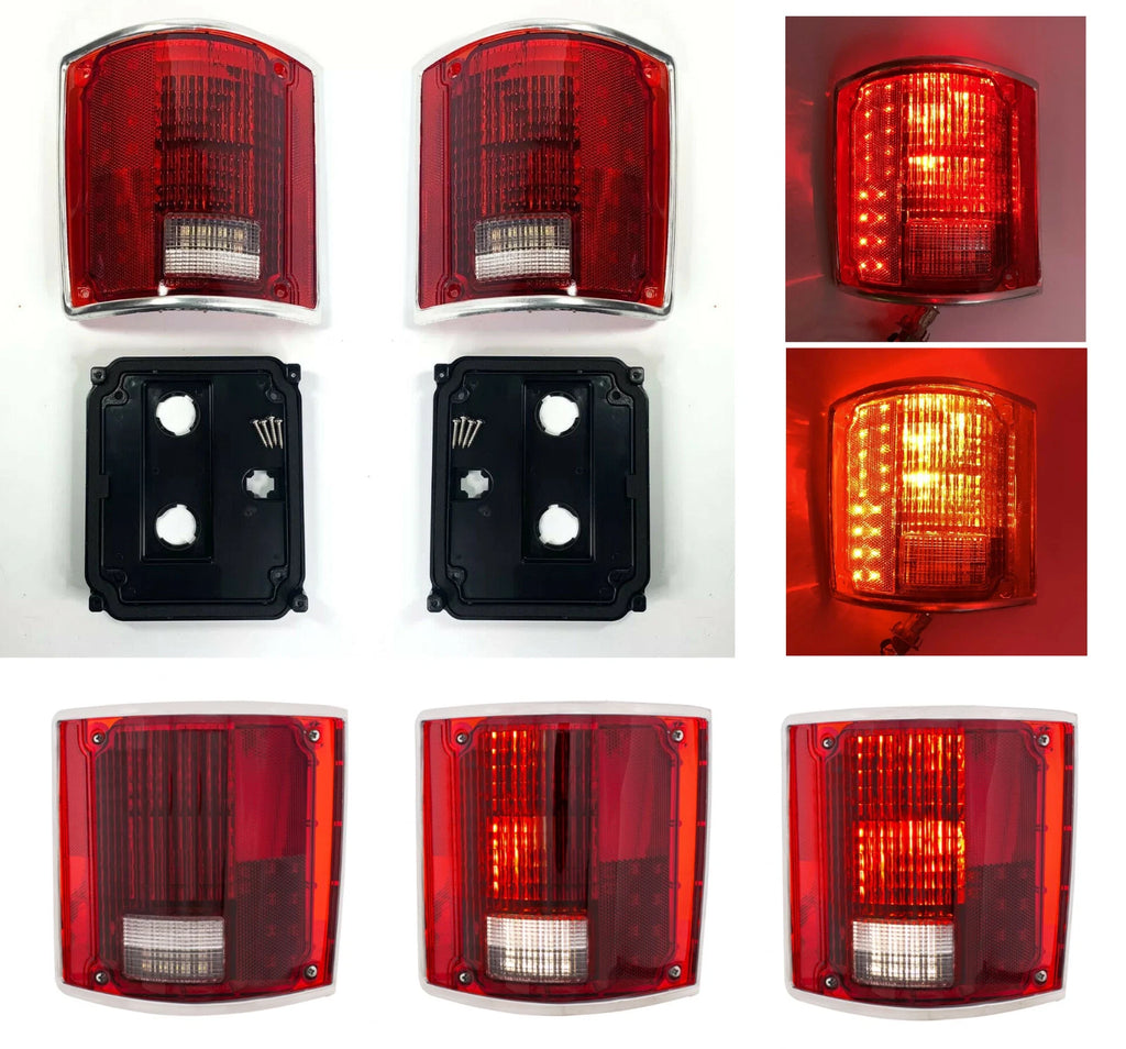 Sequential LED Tail Lights with Trim Rear for Chevrolet C10 (1973–1987)