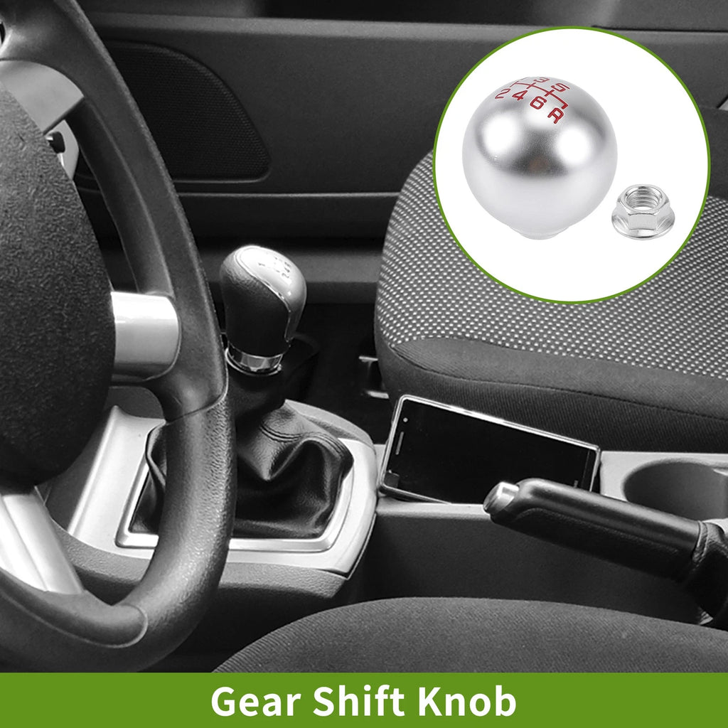 6 Speed Gear Shift Knob for Honda Accord (1990–1997) Aluminum Alloy Silver Tone