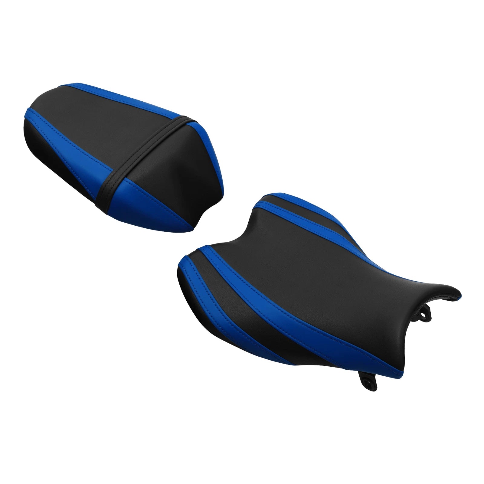 Driver & Passenger Seats for Suzuki GSXR1000 (2009–2016) - Black Blue