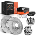 Front Drilled Brake Rotor & Pad Set for Acura MDX ZDX