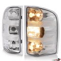 Chrome Tail Lights with Bulb for Chevy Silverado 1500 2500HD 3500HD (2007–2014)