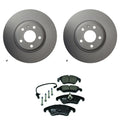 Hella Front Rotors Low-Met Disc Brake Pad Kit for Audi A4 A5 Quattro (2008–2016)
