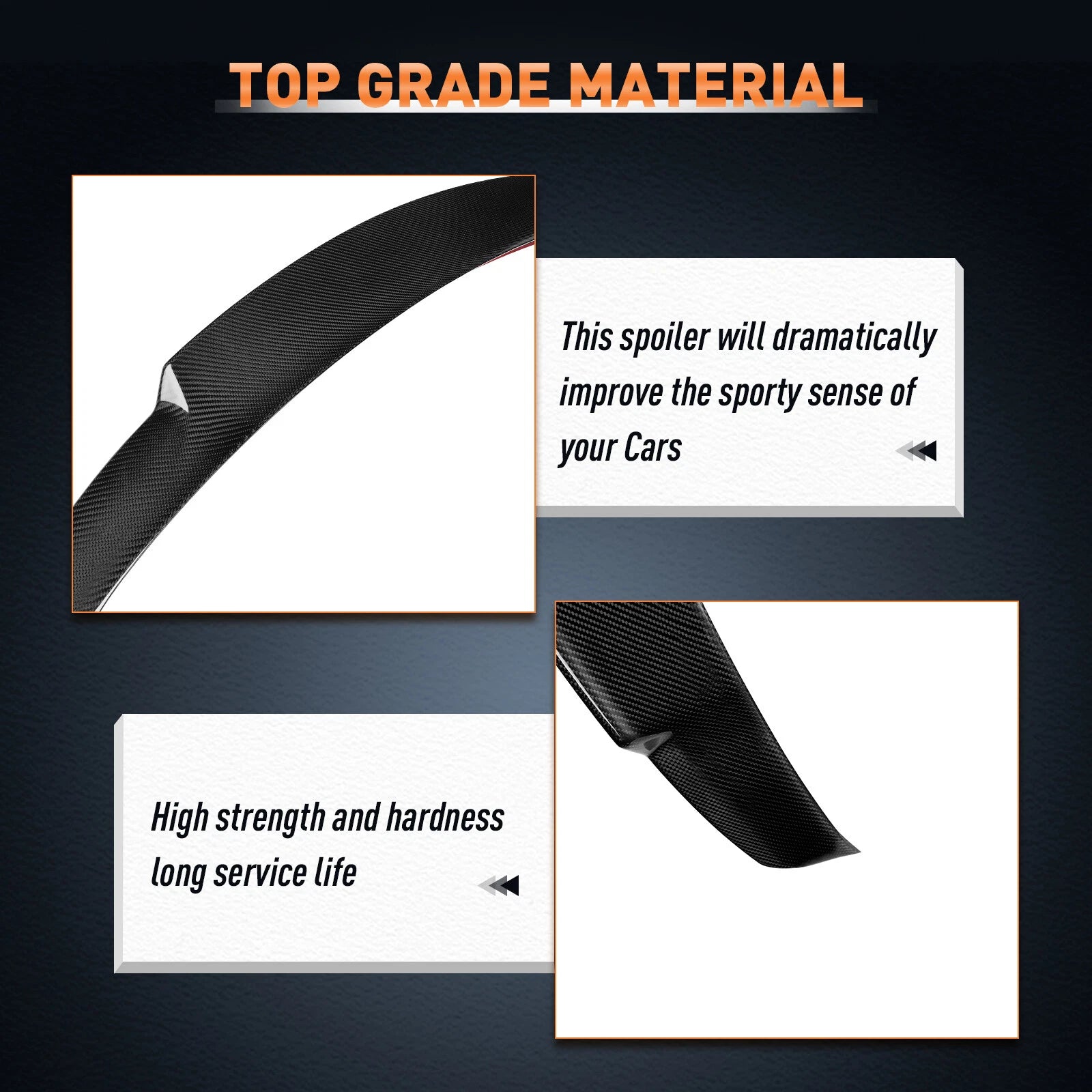 Carbon Fiber Wing Spoiler for Infiniti G37 G25 Sedan (2007–2013)