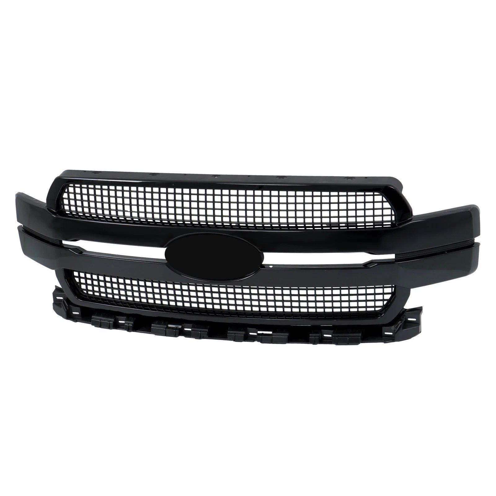 Gloss Black Front Upper Grille for Ford F-150 (2018–2020) Platinum Style