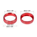 Set of 4 Air Conditioner Knob Ring Covers for Ford F150 XLT (2015–2019) Red