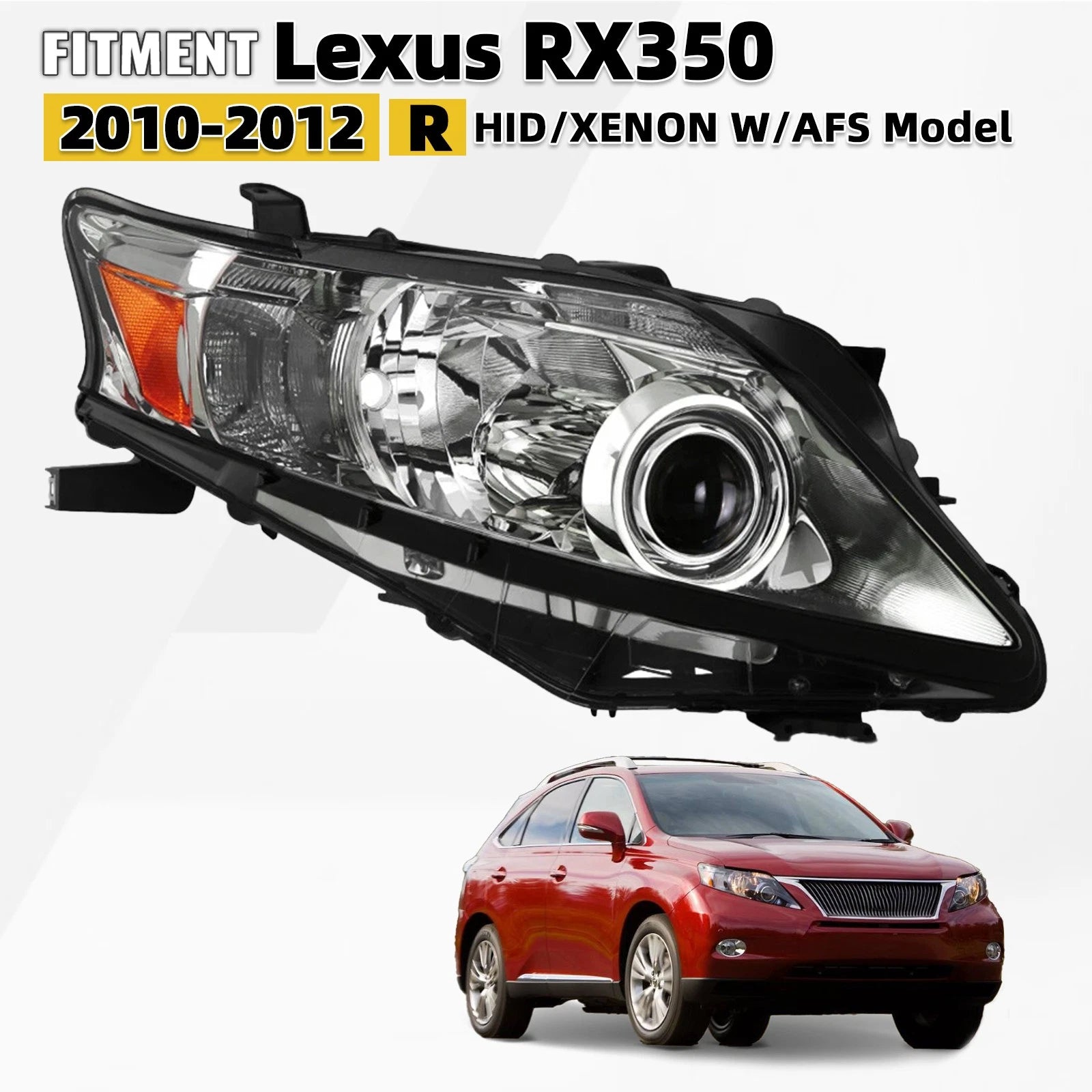 HID/Xenon Headlight for Lexus RX350 (2010–2012) AFS Chrome 81110-0E061