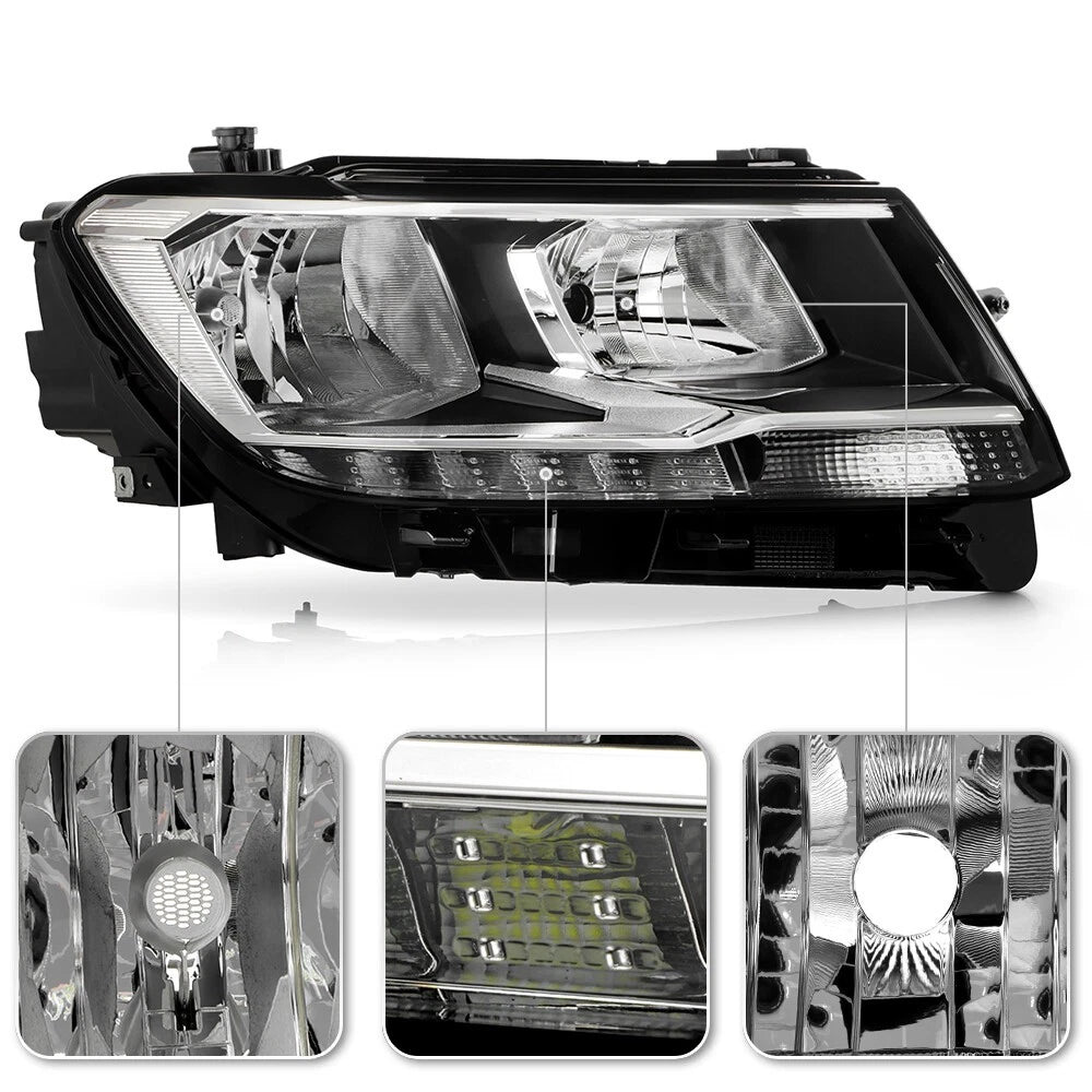 Halogen Headlight w/LED DRL for Volkswagen Tiguan (2018–2021) Right Side