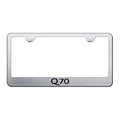 Brushed Laser Etched Wide Bottom License Plate Frame for Infiniti Q70