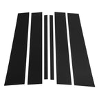 Set of 6 Door Pillar Window Trim for Nissan Titan (2017–2020) Black