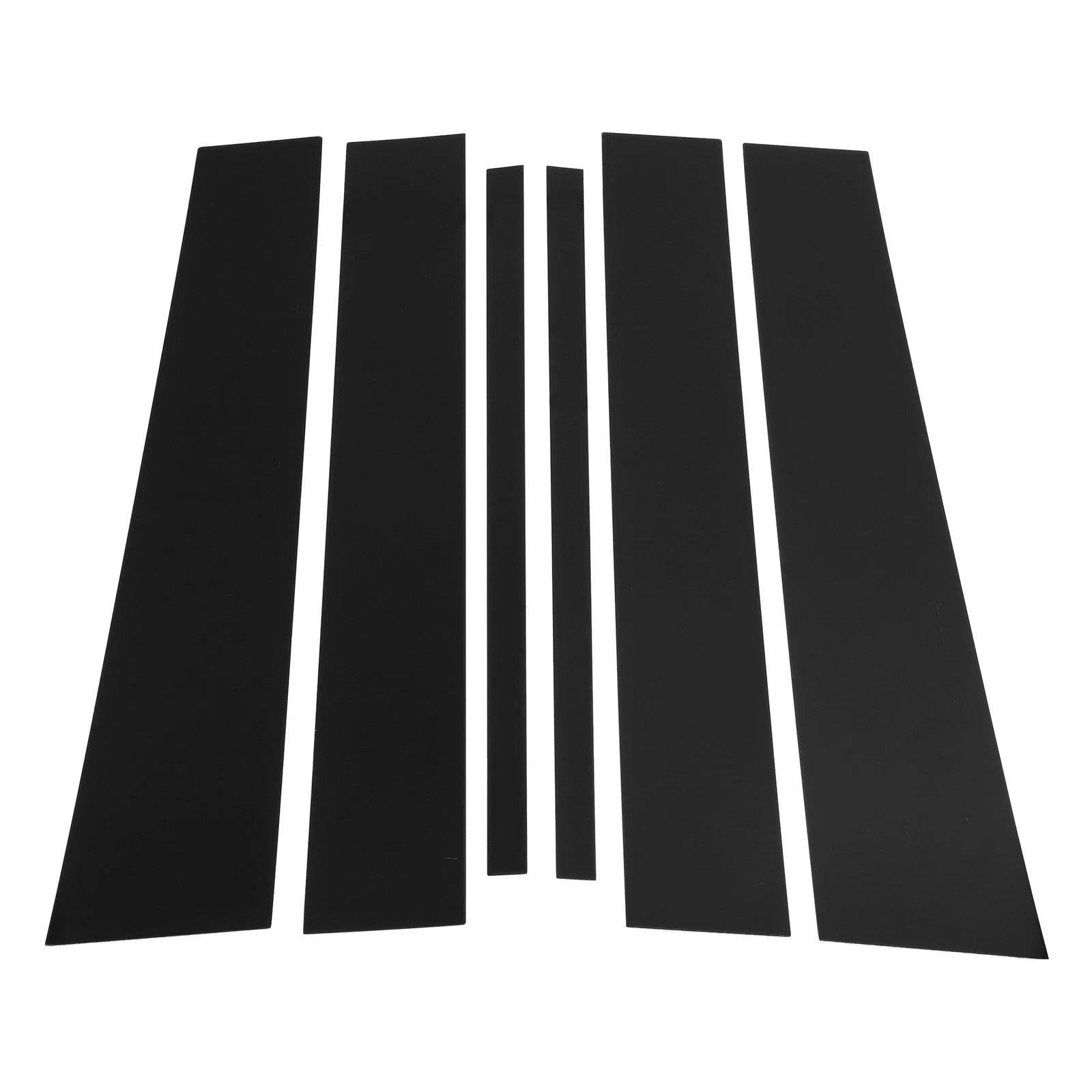Set of 6 Door Pillar Window Trim for Nissan Titan (2017–2020) Black