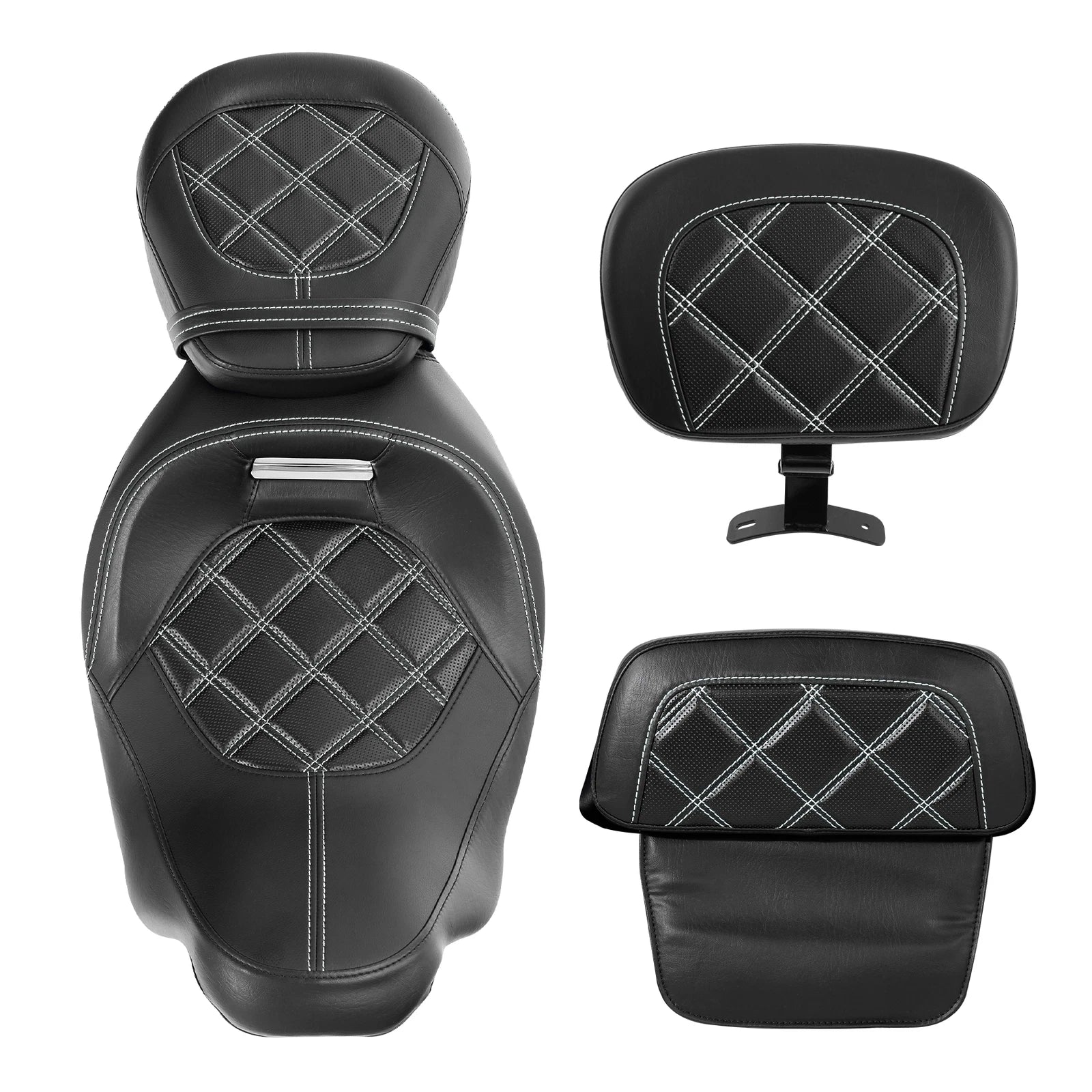 Driver Passenger Seat & Backrest Pad for Harley Touring Street Glide (2014–2023)