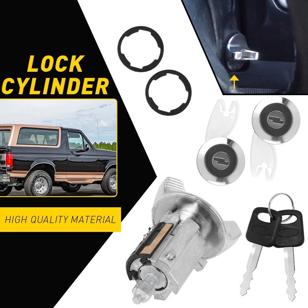 Ignition & Door Lock Cylinder Set for Ford Bronco F150/250/350 (1992–1995)