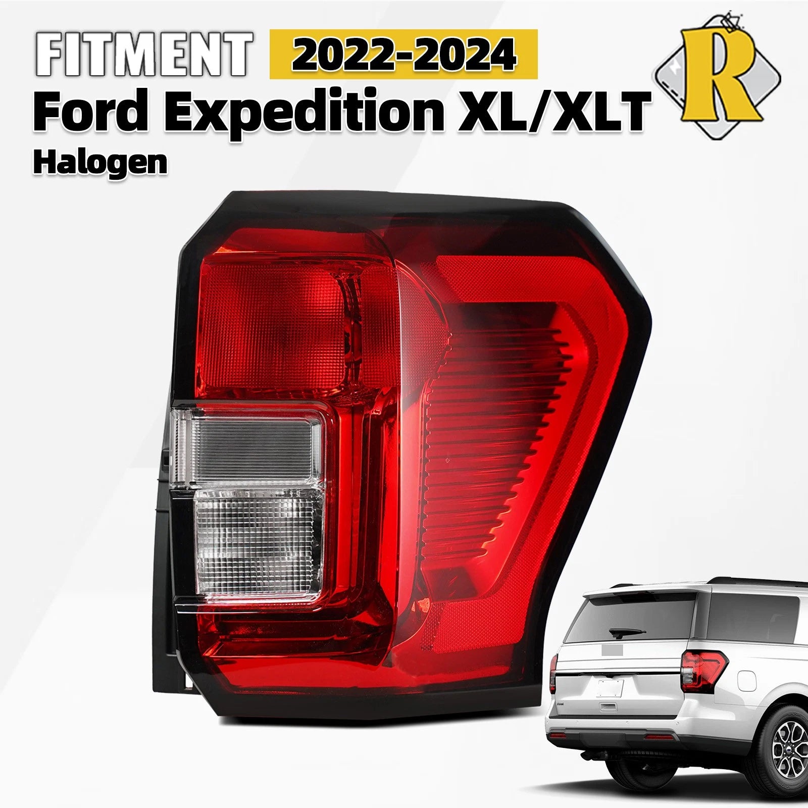 Halogen Tail Light Chrome Right Passenger for Ford Expedition XL/XLT (2022–2025)