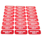 Gasoline Only Fuel Caution Warning Decal for Universal Use (1"x 2")