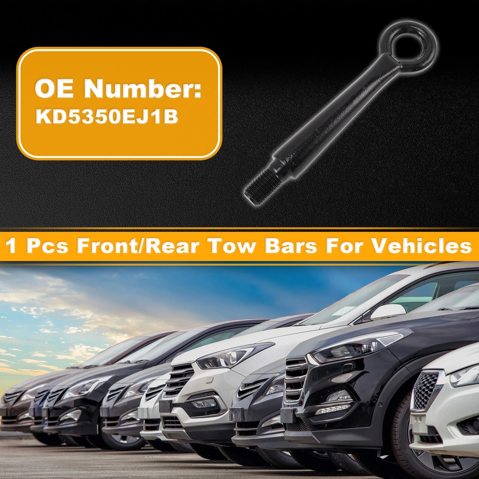 Tow Bars for Mazda 3 (2016–2024) Front/Rear Tow Hook Metal Black