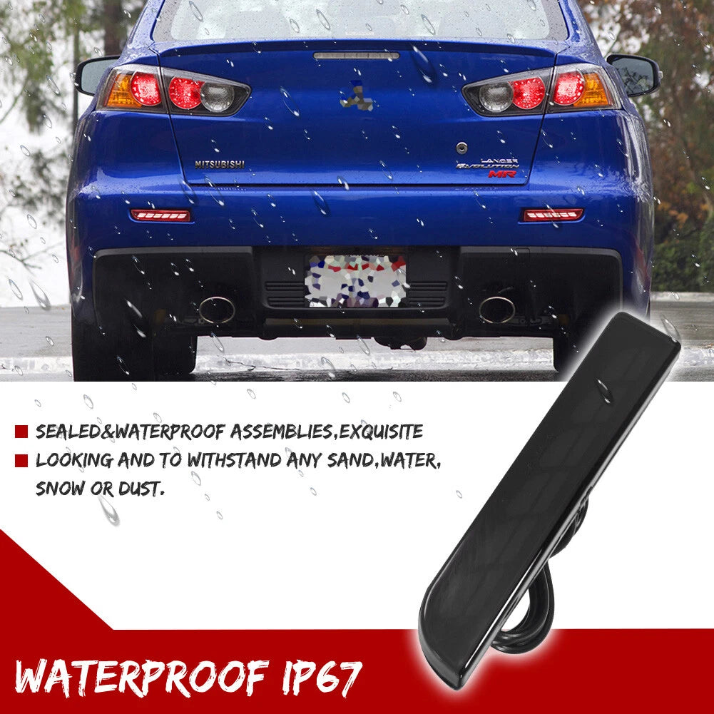 Smoked Reflector Tail Brake Signal Light Set for Mitsubishi Lancer Evo (2008–2017)